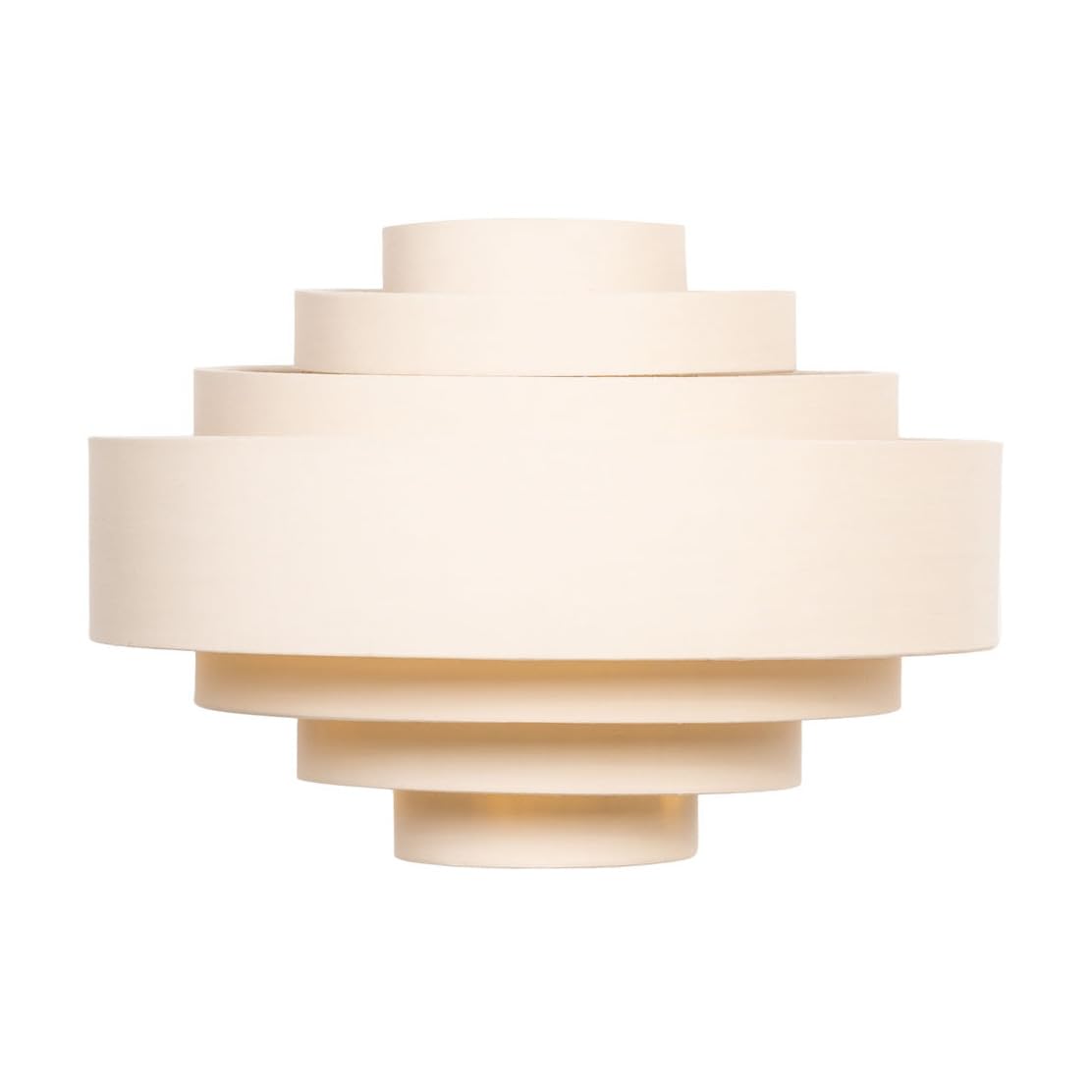 MiniSun | Modern Beige and Gold 7 Tier Ceiling Light Shade | Pendant Lights, Home Décor & Improvement Essential | Includes 10W GLS Bulb | 45cm Shade Width