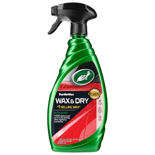 Turtle Wax 1 Step Wax & Dry - 769 ml - Achieve Premium Shine with Ease - Spray, Dry, and Shine Your...