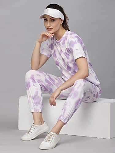 Image of Tarshika Women Women's Tie Dye Printed Short Sleeve Long Tracksuit Co-ord Set