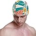 susiyo Summer Flowers Leaves Mens Swim Caps Polyester Swimming Hat for Adult and Youth