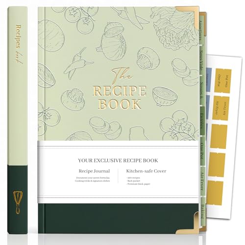 Blank Recipe Book to Write in Your Own Recipes A5 Cooking Notebook