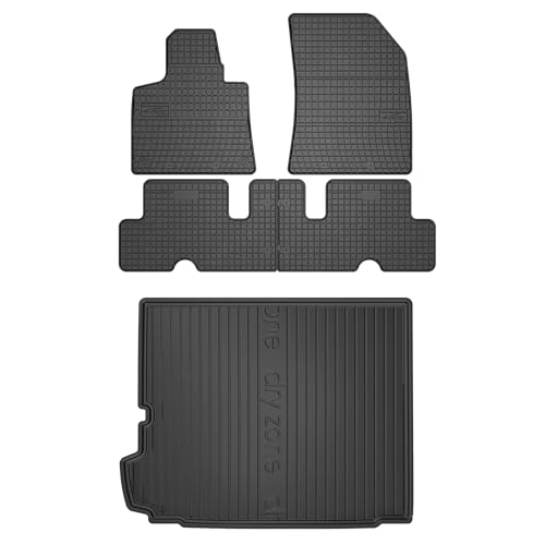 MOTOS Kit de tapis de voiture et de tapis de coffre en caoutchouc pour Citroen C4 Grand Picasso II 2013-2019 Améliorez votre confort de voyage avec tapis...