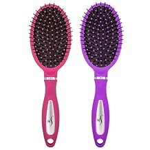 Herstyler Pink Hair Detangler Brush & Herstyler Purple Hair Detangler Brush Set