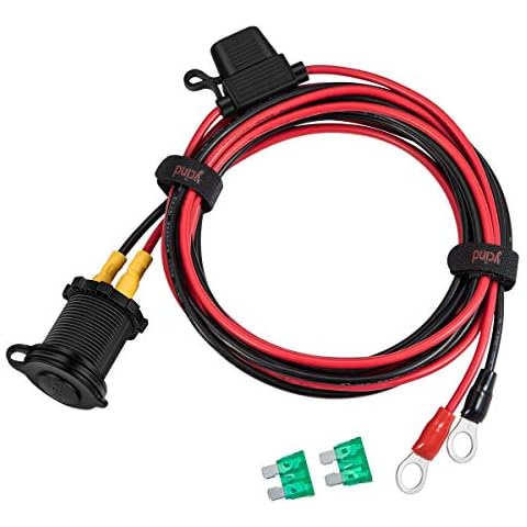 [DIY Series] YCIND Female Cigarette Lighter Socket Power Outlet Heavy Duty 30A Fuse 12V 12AWG Cord 6Ft Car Truck Boat Marine RV Mobile DIY Kit Cover