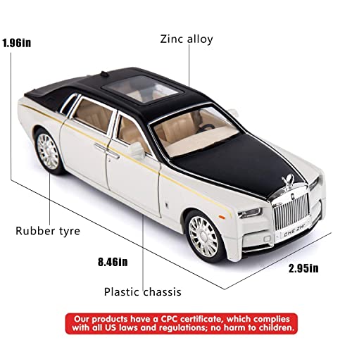 Image of 4 Wheel Drive Metal Car Pull Back with Open Doors|Engine Cover|Tail with Front and Rear Light & Music Great Gift for Boys and Girls Above Multicolor(Rollss Roycee)