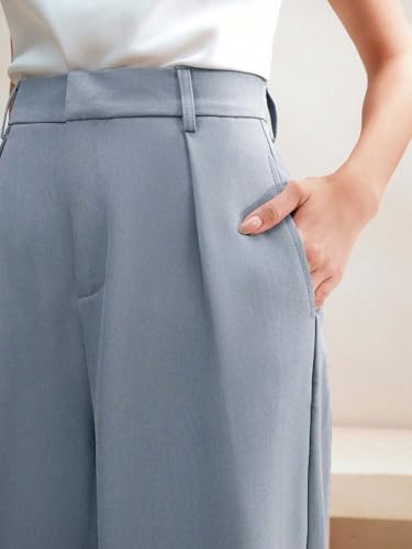 Image of KOTTY Women's Elegant High-Waist Wide-Leg Trousers for Office & Casual Wear