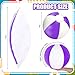 Whaline 3Pcs Inflatable Beach Ball Light Purple and White 16 Inch Round Pool PVC Balls Game Toys for Summer Hawaiian Tropical Beach Party
