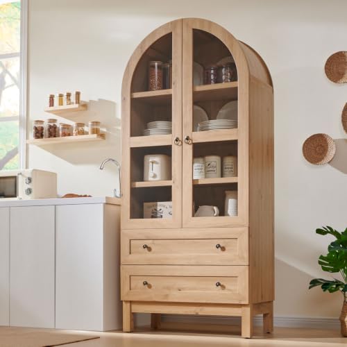 IFGET 71' Tall Arched Kitchen Pantry, Modern...