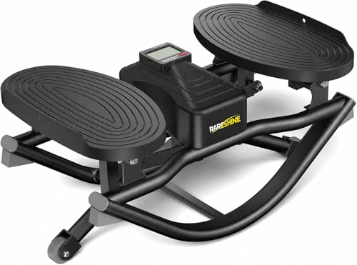 Image of Rocking Stepper for Home Workout - 3D Motion Stair Stepper with Resistance Bands, Full Body Cardio and Strength Training Equipment, 150kg Load Capacity Exercise Machine