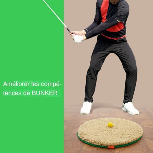 Accessoire d'entraînement golfique intérieur et extérieur avec tapis de chipping - 2