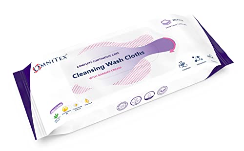 104x Omnitex Incontinence Cleansing Wash Cloths with Barrier Cream - Microwaveable, 26 count (Pack of 4) - Image 2