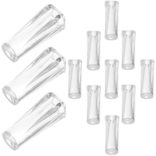 VICASKY 20 Pezzi Nappe Trasparenti per Tende Coulisse 34mm, Pomelli per Cordini Ciechi Resistenti e Lisci, Accessori Decorativi per Tende da Interno ed Esterno, Ferramenta per Finestre