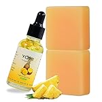 2 PCS Pineapple Soap Bar & Yoni Essential Oil Set, PH Balance and Wetness Eliminates Odor and Itching, Soothes for Women Feminine Wash Vaginial, Natural ingredient