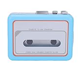 docooler Cassette Tape Player USB Portable Cassette to MP3 Digital Converter with Built in Speaker and 3.5mm Headphone Jack (Blau)