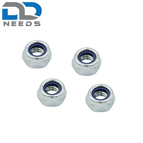 D2D | VPE: 4 Stück - Selbstsichernde Muttern niedrige Form - Größe: M18 - DIN 985 - galvanisch verzinkt - Sicherungsmuttern