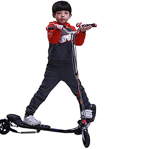 CYGJ Acero Carbono Patinete Camuflaje con 3,Negro Plegable Patinete Slider para Niñas y Niños Pequeños