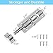 FATLODA 8 Pack Barrel Bolt Latch, Slide Bolt Latch 3 Inches Slide Latch Lock, Thickened Stainless Steel Sliding Lock for Door, Brushed Finish Sliding Bolt Lock, Sliding Bolt Latch with 48PCS Screws