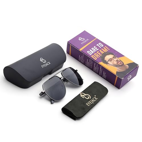 Image of EYEJACK by Voyage UV Protected & Polarized Aviator Sunglasses for Men & Women