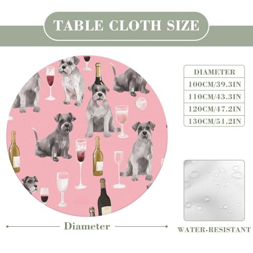Nappe extensible ronde Schnauzer imperméable bord élastique total