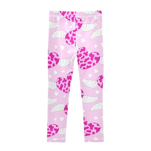 Spotted Heart Girls Leggings,Workout Leggings for Girls Toddler Athletic Legging Size for 3-10T2