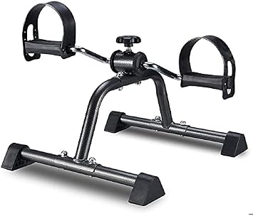 Pedal Exerciser, Portable Mini Arm Leg Under Desk Exercise Bike Foot Hand Cycle Stationary Peddler Machine Bicycle Exerciser, Very Suitable for Home & Office Workout, Black