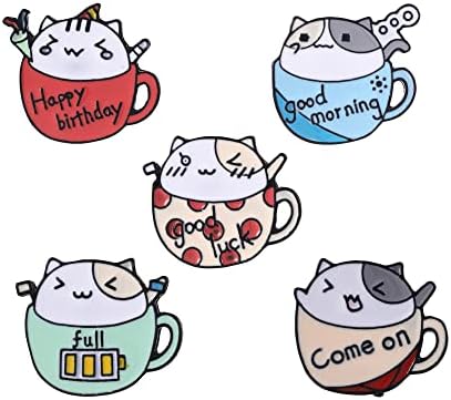 PinMart's Cute Teal & Brown Java Tazza Caffè Spilla Da Bavero - Foto 14