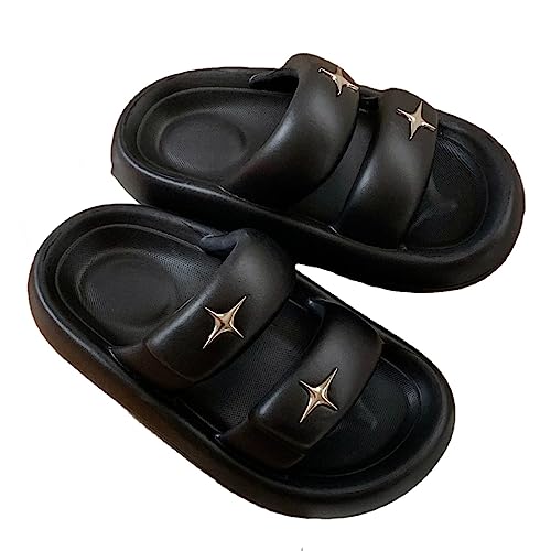 CEINOM Slippers for Women Star Pillow Cloud Slippers Slides indoor Outdoor Shower Bathroom Open Toe Shoes house Slippers