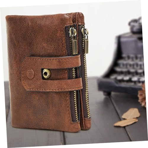 Men's Fashion Wallet Double Zippered Capacity Zippered Wallet for Men Genuine Leather4