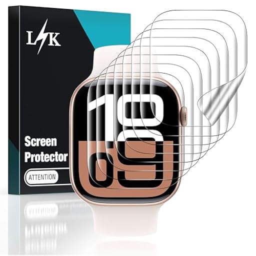 LϟK 8 Pack Protector de Pantalla para Apple Watch Series 11/10 42mm, TPU Auto-Sanador, Anti Arañazos 0 Burbujas, HD Sensible al Tacto, Actualizar Película Flexible para iWatch S10 42mm | Ya disponible en tu tienda friki favorita! En mundofriki.es!