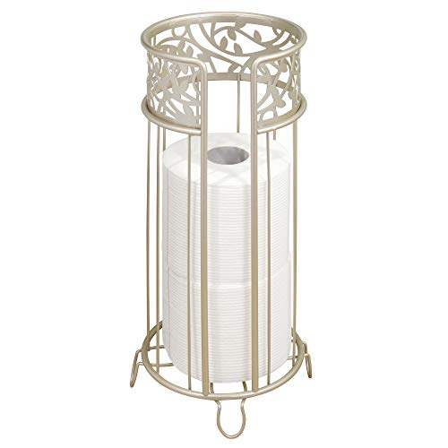 mDesign Portarrollos de pie – Moderno portarrollos de papel higiéni