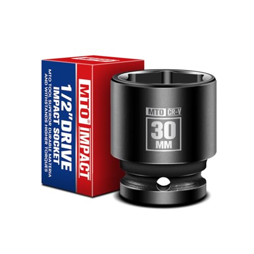 Image of MTO 1 /2 inch Drive 30mm Shallow Impact Socket, 6-Point Metric Socket for Automotive Maintaince, CR-V Steel Meets ANSI Standards