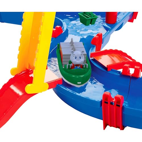 AquaPlay - AmphieWorld - 145x156 cm große Wasserbahn, inklusive 79 Teilen, Spieleset inklusive 2 Boote, Amphibienauto und 3 Spielfiguren, für Kinder ab 3 Jahren