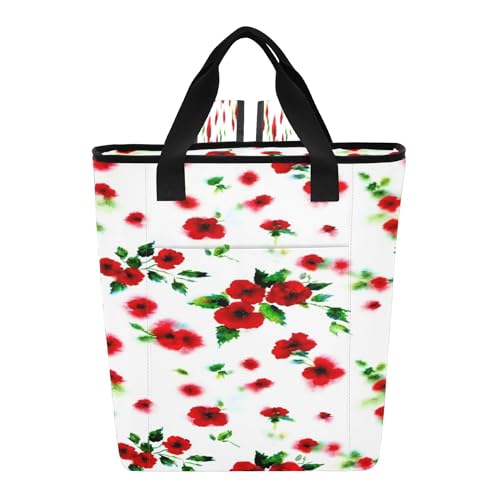 PYBUG Flower Reusable Insulated Backpack 36 Cans,Large Leakproof Portable Cooler Tote Organizer for Office Picnic Hiking Beach BBQ