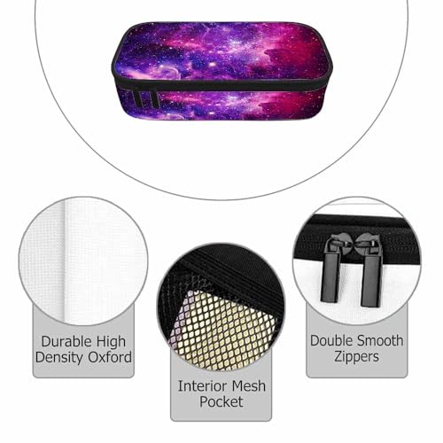 Image of Galaxy Pencil Bag Purple Blue Burst Star Space Starry Sky Big Capacity Pencil Case Pencil Pouch Pen Bag for School Boy Girl Teen Men Women