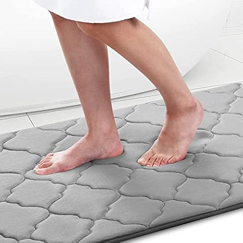 Homaxy Memory Foam Badezimmerteppich rutschfest Badematte Weich Badteppich Saugfähige Badvorleger Waschbar Pflegeleichte Duschvorleger Cover