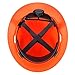 MSA 10021292 V-Gard Full-Brim Hard Hat With Fas-Trac III Ratchet Suspension | Polyethylene Shell, Superior Impact Protection, Self Adjusting Crown Straps - Standard Size in Hi-Viz Orange