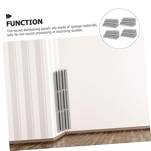Totority 4pcs Trampas de Bajo en Esquina para Aislamiento Acústico Paneles de Absorción de Sonido Espuma para Ktv Estudio Hogar miniatura 4