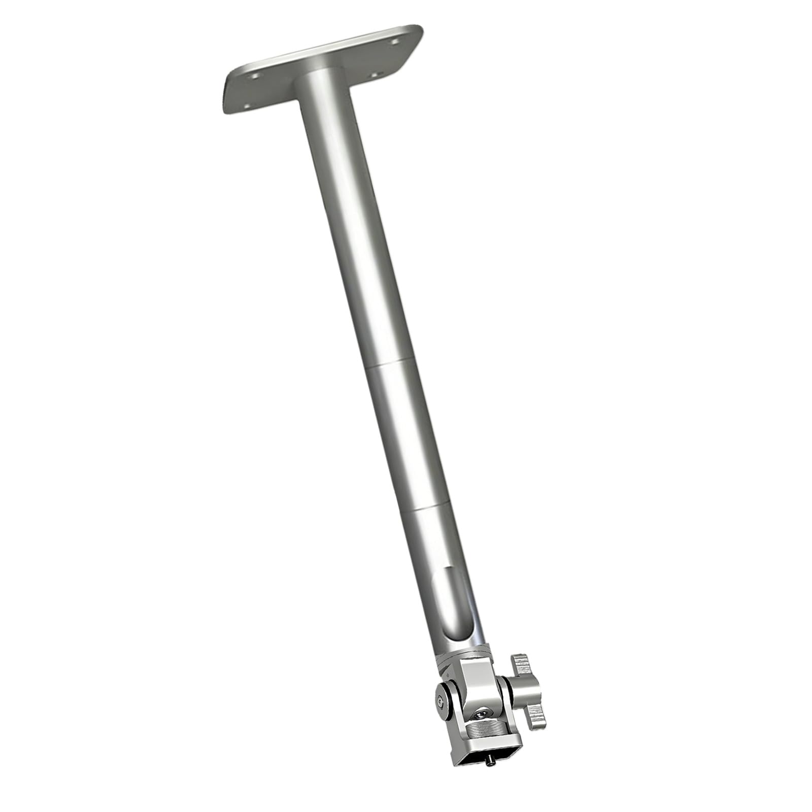 Soporte de techo para proyector con base gruesa y tubo reforzado para una instalación estable de hasta 10 kg de suspensión deslizante