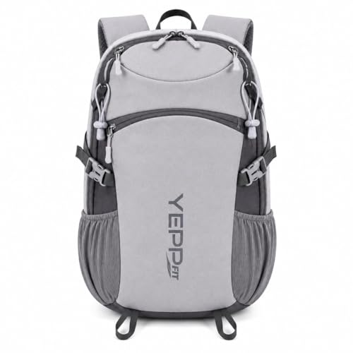 Mochila 24L Leve Resistente Academia Camping Trilha Viagem com Apito Masculina Feminina (Cinza)
