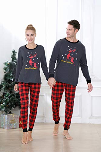 Benaive Matching Family Christmas Pajamas Set Holiday Pjs for Women Men Sleepwear (Multicolor, Reindeer, Women-Small) — view 4