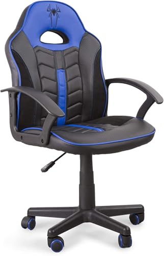 Shiito | Modelo Goblin | JC - Silla Gaming | Ergonómica con Respaldo reclinable | Tapizada en Piel sintética de Color Azul - Negro