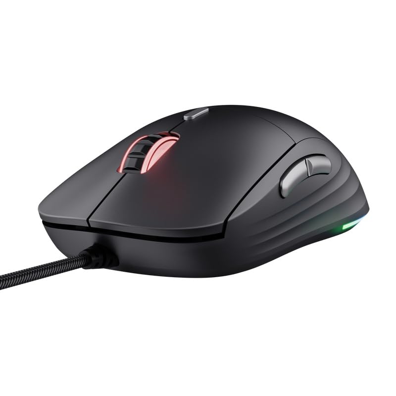 Souris optique légère avec câble tressé et précision réglable 8 boutons