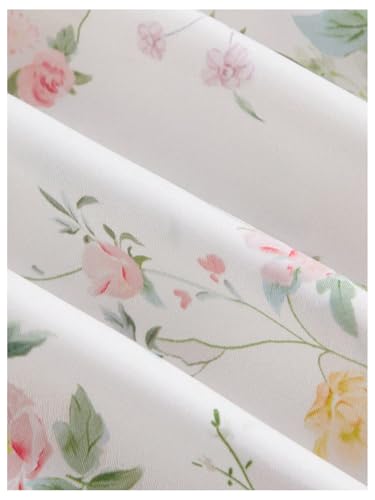 GORGLITTER Women's Floral Print Bow Tie Flowy Dress Backless Summer Easter Prom Midi Sundresses Wedding Guest Dresses4