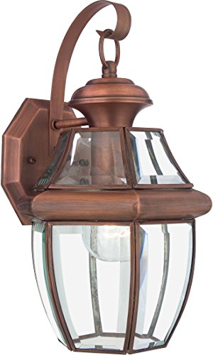 Quoizel Ny8316Ac Newbury Outdoor Wall Lantern Wall Mount Lighting, 1-Light, 150 Watt, Aged Copper (14"H X 8"W) #TOP5