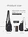 WESTBRONCO Small Sling Bag for Women Nylon Crossbody Purses, Lightweight Crossbody Sling Backpck with Water Bottle Holder for Travel Casual Daily, Black