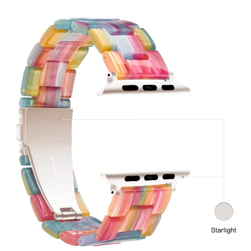 Image of Light House Apple Watch Bands-Fashion Lightweight Resin iWatch Bands for Women Men 38mm /40mm /41mm /42mm(Series 11 10), 49mm /46mm /45mm /44mm /42mm(S 3 2 1), Compatible with Apple Watch Series 11 SE 10 9 8 7 6 5 4 3 Ultra