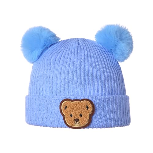 Baby Winter Hat Cute Bear Pattern Knit Beanie Warm Cap Infant Newborn Cold Weather Accessories
