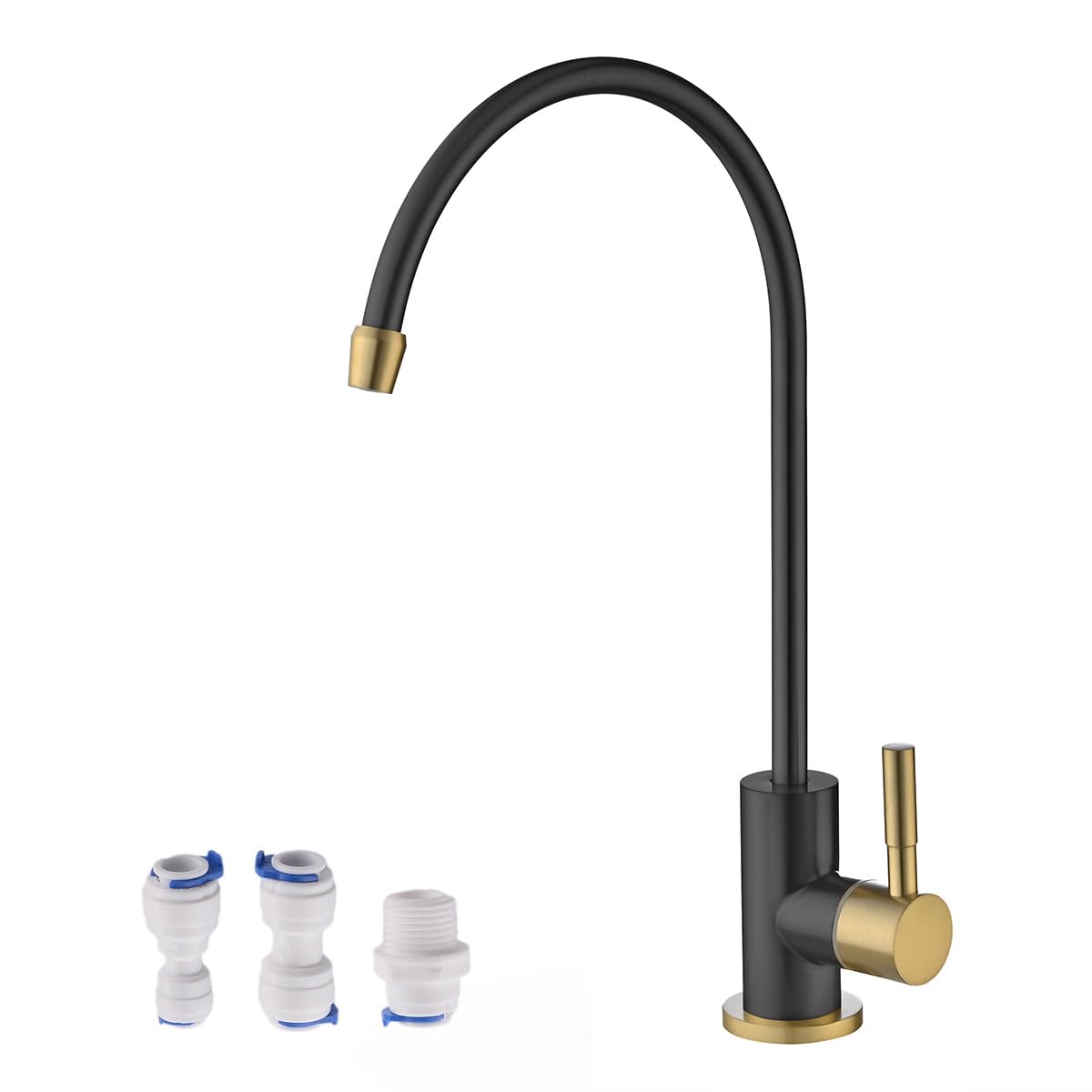 Havin Bar Sink Water Filter Faucet, Kitchen Reverse Osmosis Faucet,Drinking Water Faucet in Stainless Steel, Black and Gold Color