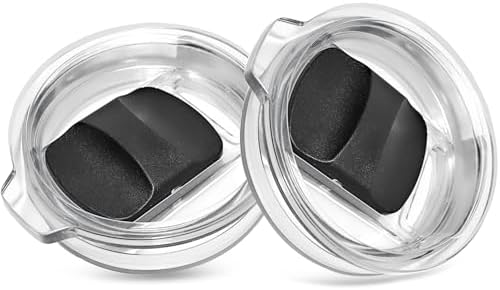 Tapas De Repuesto Para Vasos De 20 Onzas - Silicona Antiderrames, Transparentes, Apto Para Pajita | Pack De 2