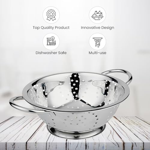 Acense Stainless Steel Colander 24cm (Silver)